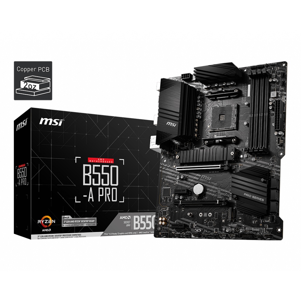 MSI B550 A PRO | Motherboard AMD B550 Ryzen AM4 ATX