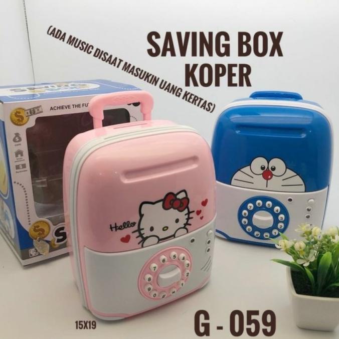 CELENGAN BRANKAS KOPER KARAKTER SAVING BOX HELLO KITTY DORAEMON