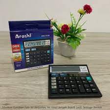 

Kalkulator Arashi 12 Digit ARC 512 Solar Panel Display Besar
