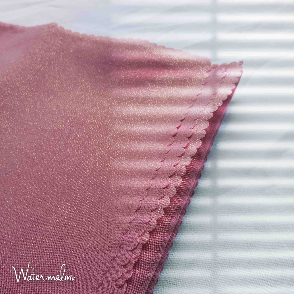 SHINAR GLAMOUR Gliter Hijab 115x115cm / Kerudung / Jilbab Segi Empat Premium-SHINAR-WATERMELON