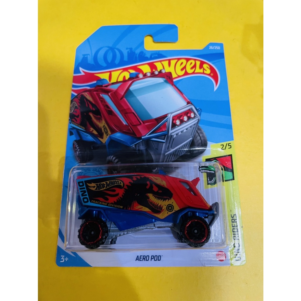 HOTWHEELS HOT WHEELS AERO POD MERAH DINO RIDERS LOT A 2021 DIECAST MINIATUR MOBIL MAINAN MOBILAN ANA