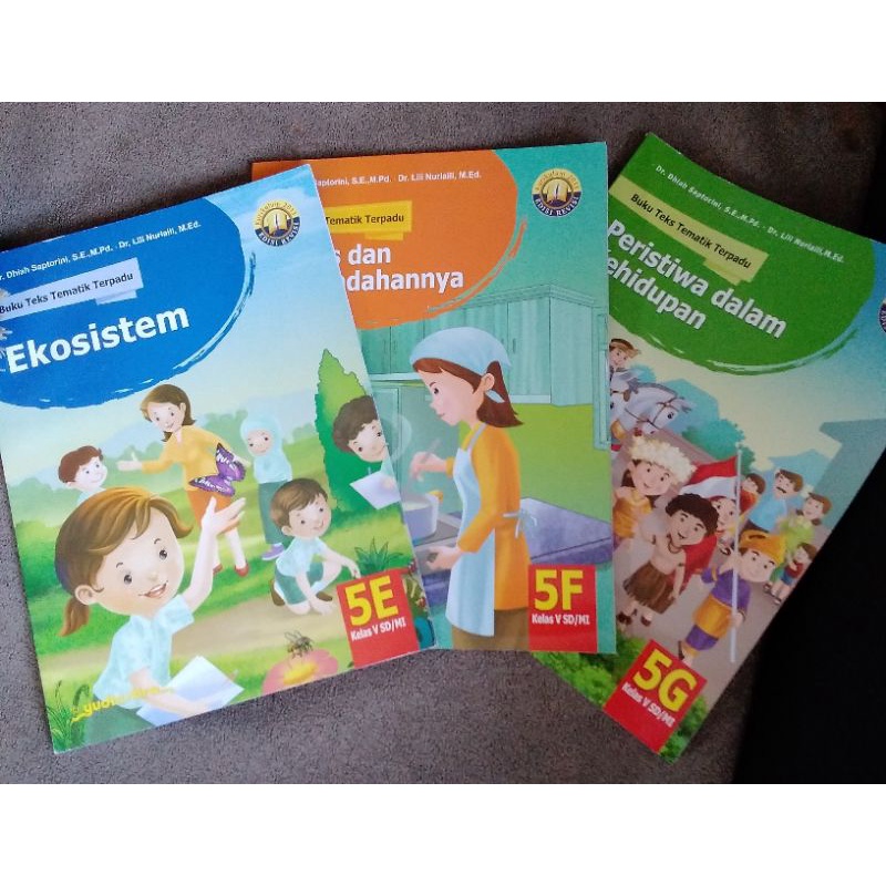 buku tematik yudistira kelas 5  5E 5F 5G (baru)