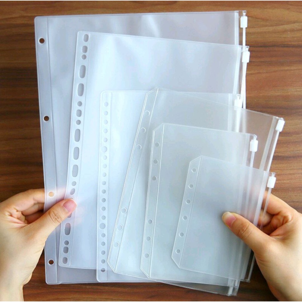 

Zipper untuk Binder A6 | PVC Ziplock Binder A6 - 6 Ring