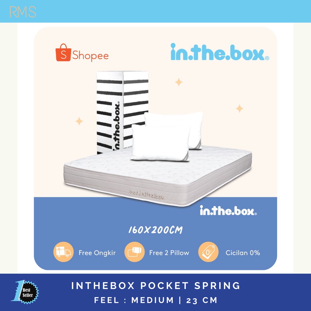 FREE ONGKIR - InTheBox Kasur Uk. 160x200 Pocket Spring / In The Box / Kasur / Srping Bed / Matras / 