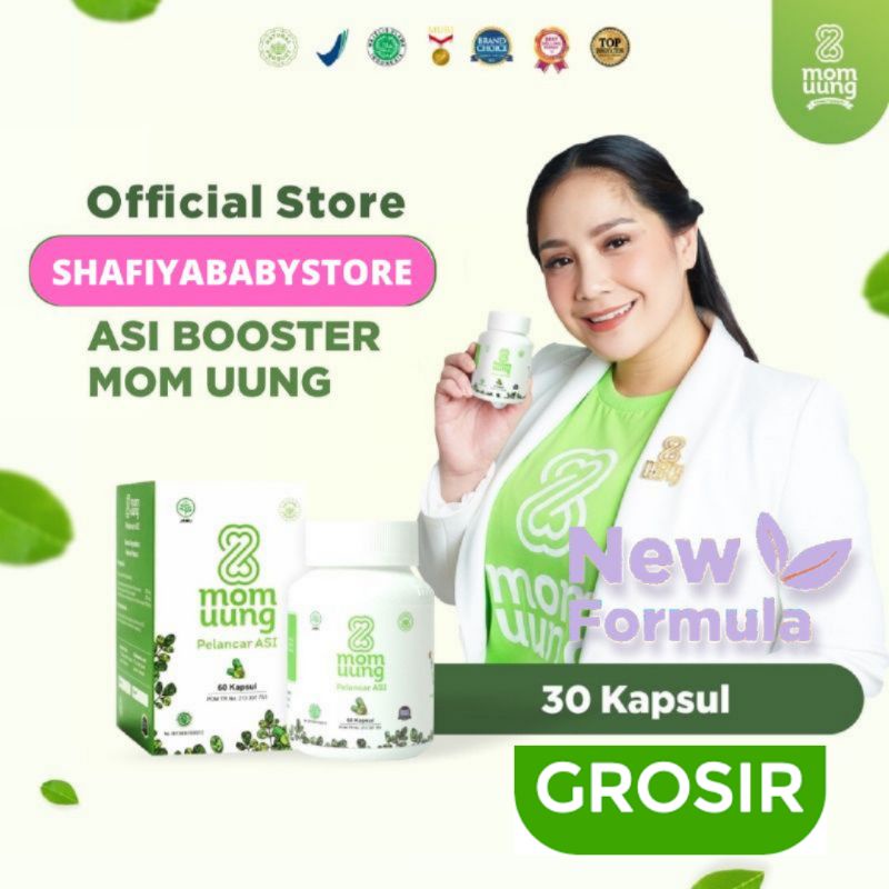 Mom Uung GROSIR 30 Kapsul Herbal New Formula Pelancar Asi Booster