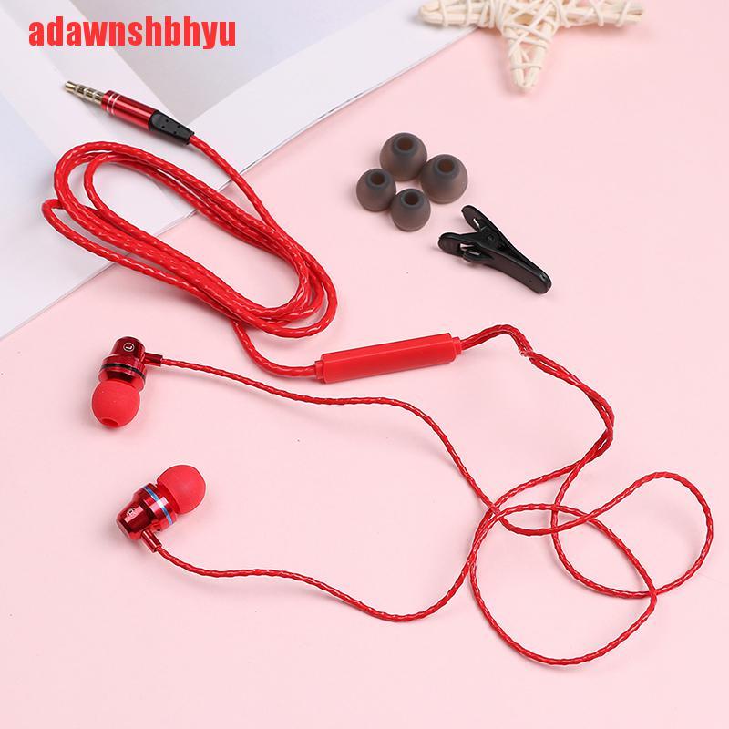 (adawnshbhyu) Earphone Kabel stereo heavy bass Dengan noise Canceling