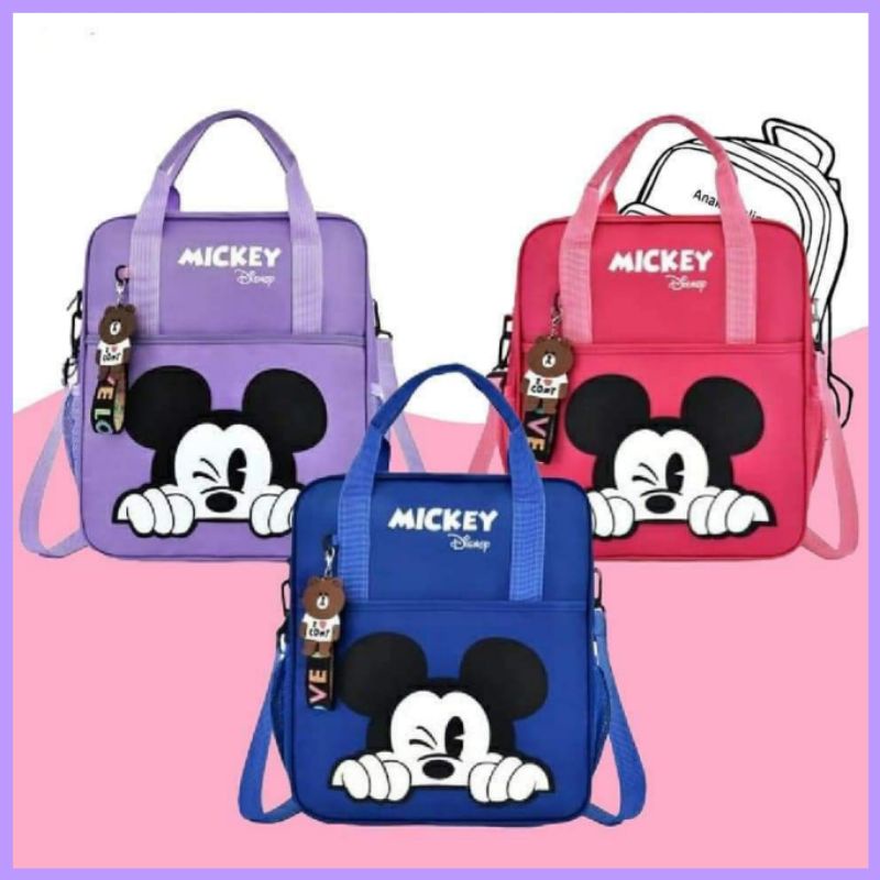 Zellshop backpack ransel sekolah beranak tas anak cewek bisa ransel dan selempang