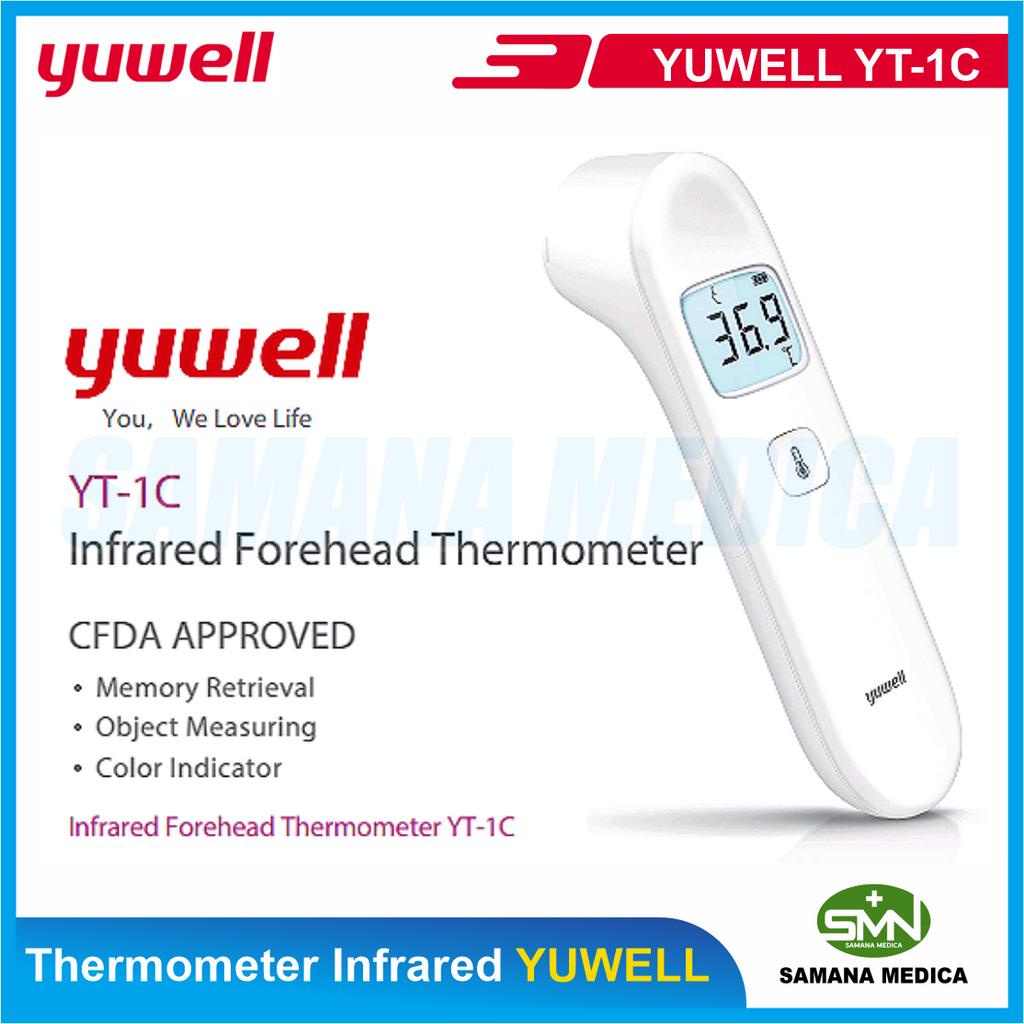 Thermometer Thermogun Infrared YUWELL YHW-5 / YUWELL YT-1C Sensor termometer - 3in1