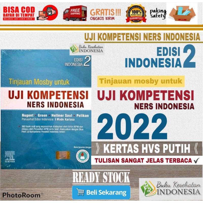 PAKET 2 BUKU UJI KOMPETENSI INDONESIA 2025 SINERSI + UKNI TERBARU 2025 pelengkap NANDA NIC NOC ASKEP