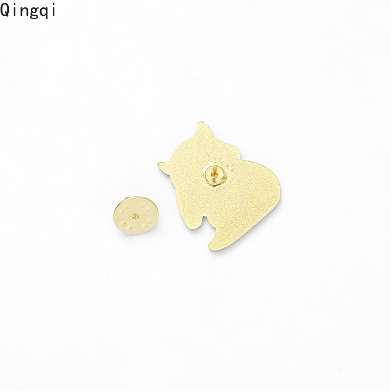 Bros Pin Enamel Desain Kartun Hewan Kelinci Rubah Penguin Beak Face Untuk Hadiah