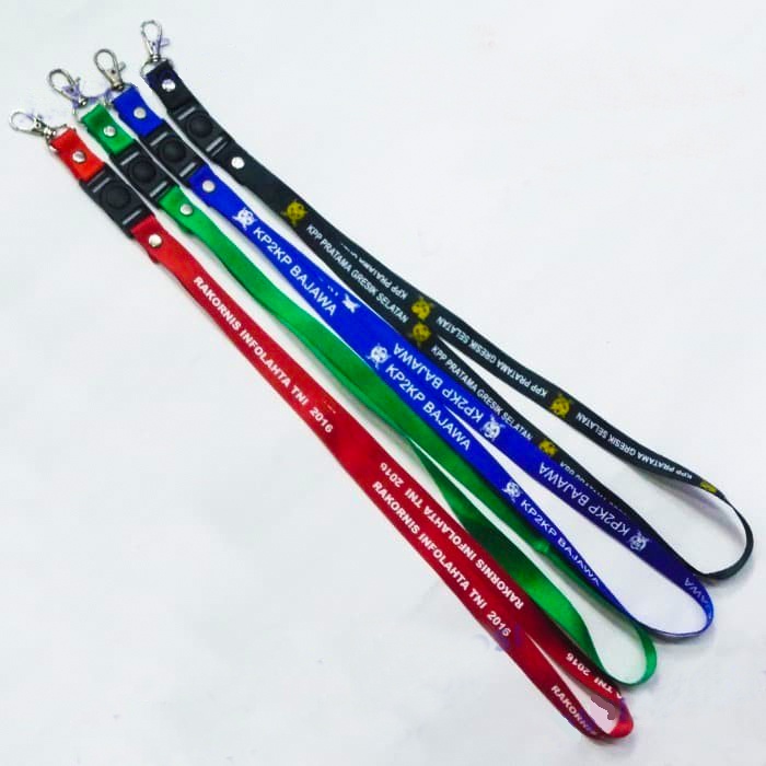 

Tali Lanyard ID CARD 1,5 cm BAHAN NYLON dengan Stopper