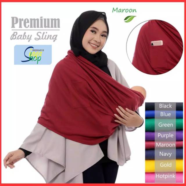 Gendongan Kaos Geos Bayi Instan Baby Sling Tanpa Ring
