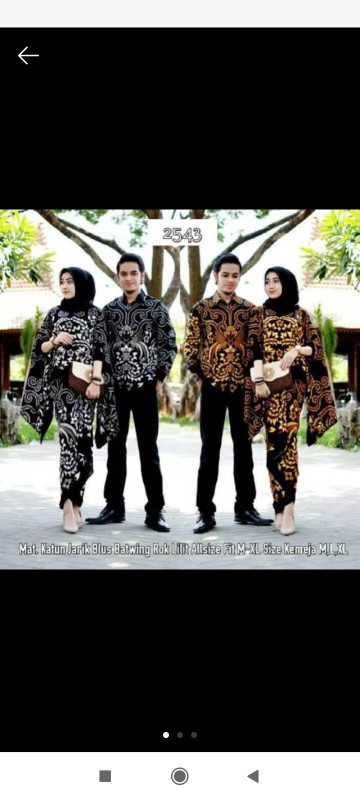Batik Couple Set Batwing Kusuma Gembul 2543