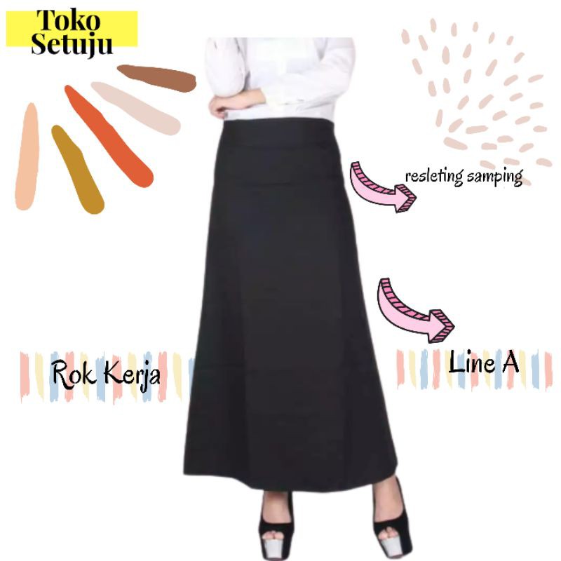 EZRAZ ROK BAHAN DASAR MODEL A PINGGANG RESLETING