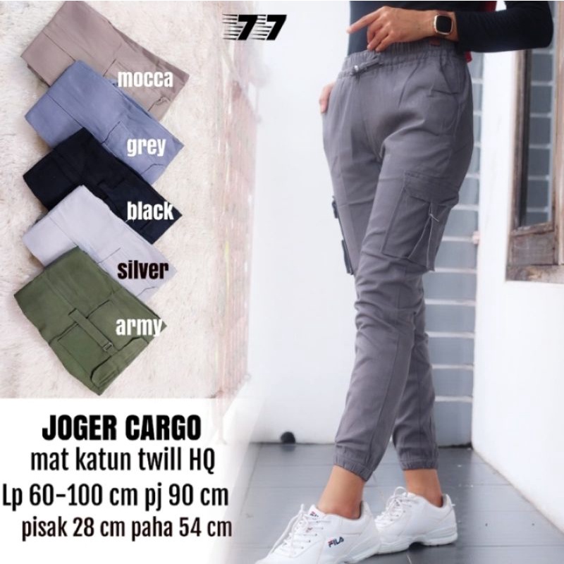Jogger cargo wanita - celana panjang jogger wanita