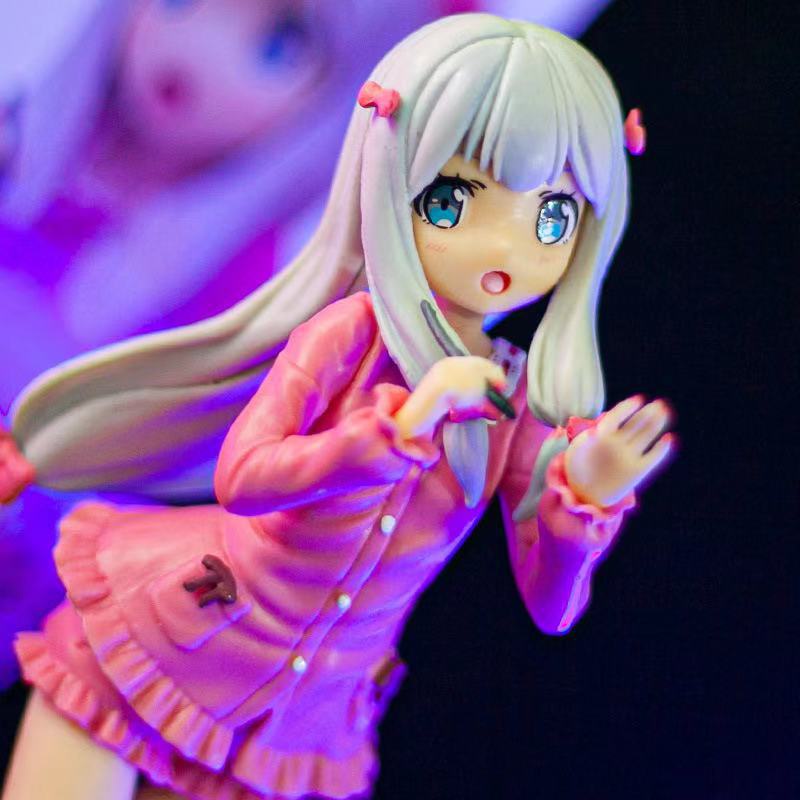 Action Figure Anime Eromanga Sensei Izumi Sagiri Ukuran 12cm Mainan Koleksi Bahan PVC Warna Pink Untuk Hadiah