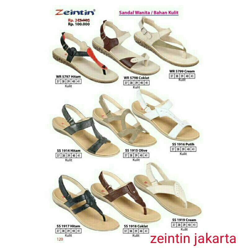 zeintin sandal kulit wanita