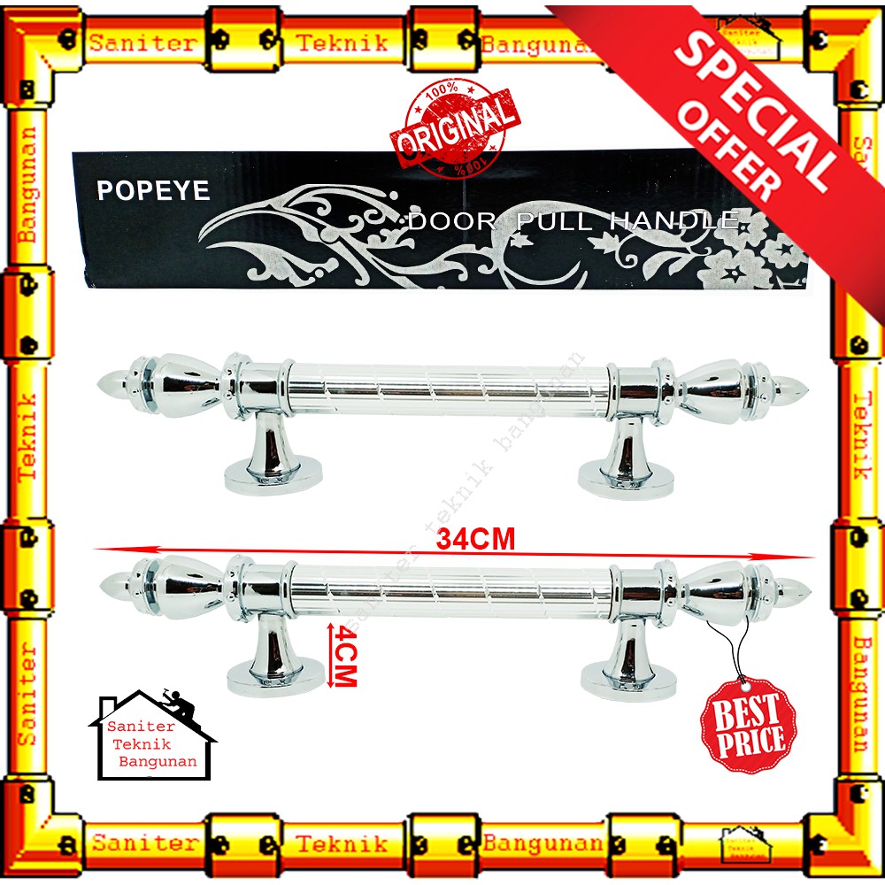 Gagang Tarikan Pull Handle Set Pintu Model Sisik Cobra Popeye