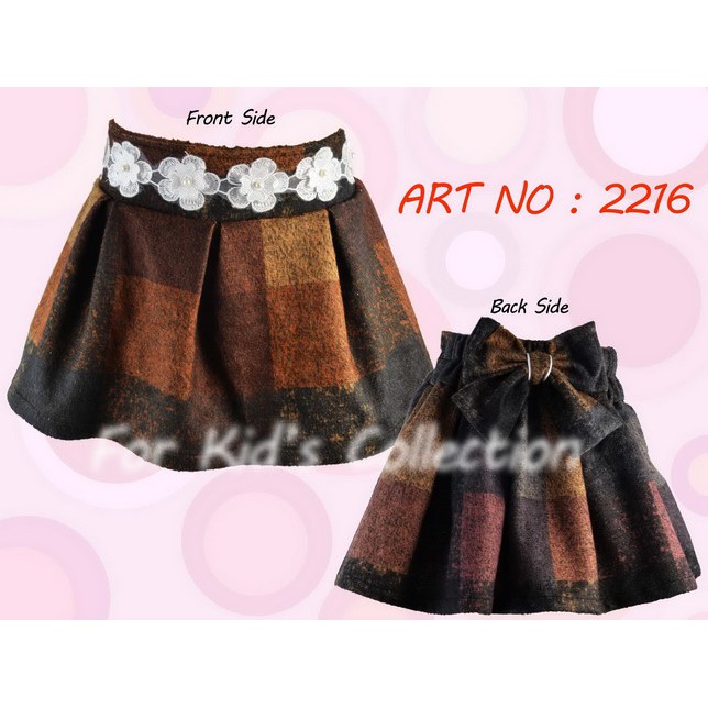 Rok Fashion Anak Perempuan Model Rempel Beludru Import