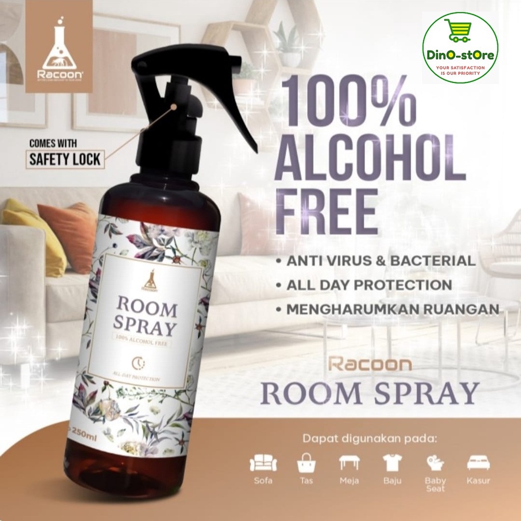 Room Spray Pengharum Pewangi Parfum Ruangan Kamar Tidur Kamar Mandi Toilet Semprot Racoon 250 ml