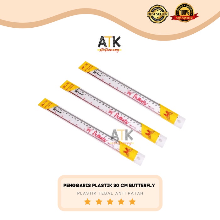 

TULIS-ALAT- PENGGARIS 30 CM BUTTERFLY ATK -ALAT-TULIS.
