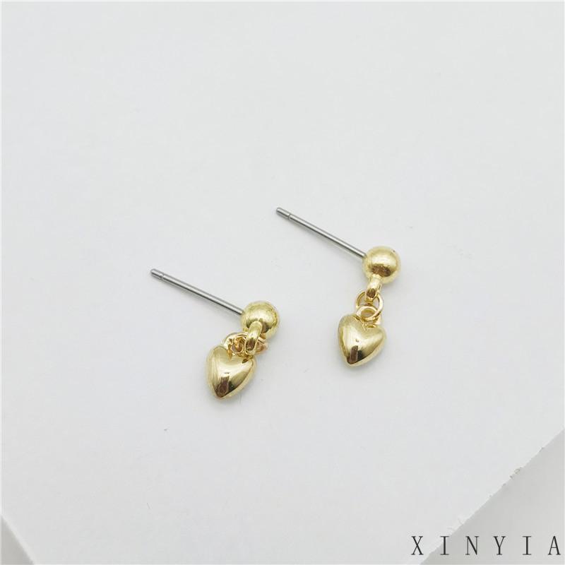 【Bayar di tempat】Hati Anting Exquisite Small Earrings Set One Week Fashion Ear Jewelry Simple Accessories Gifts