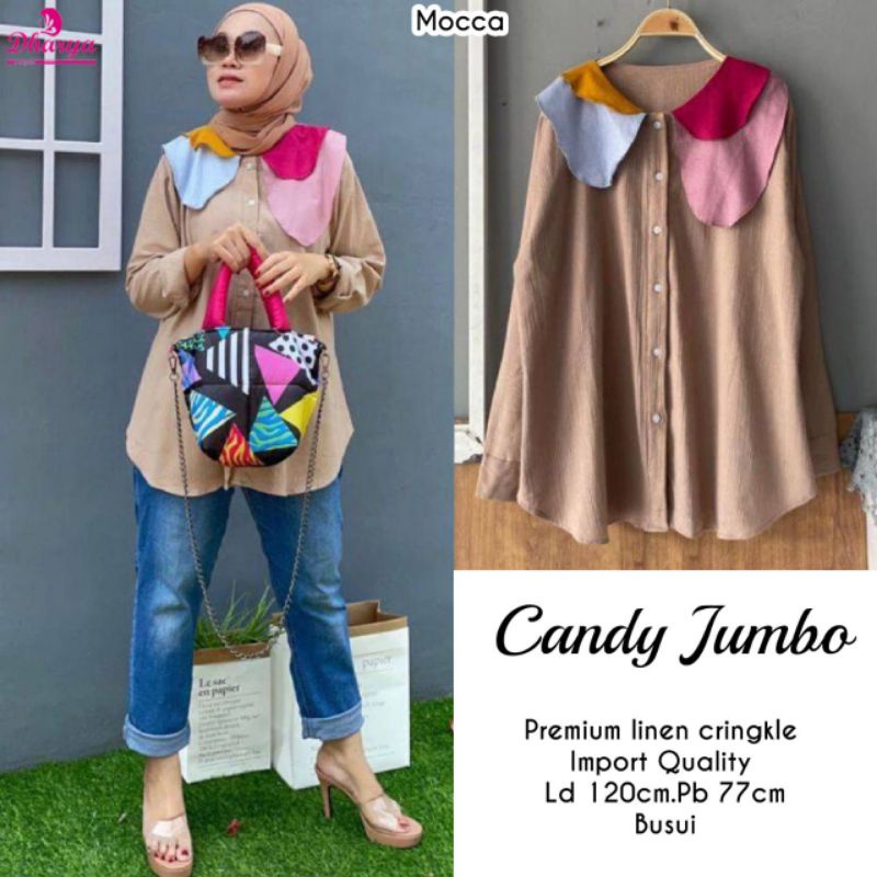 BLOUSE LINEN CRINKLE CANDY BY DHARYA