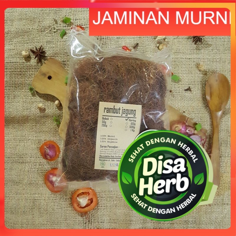 

RAMBUT JAGUNG KERING 100 GRAM - Zea Mays - MURNI - JSR - REMPAH