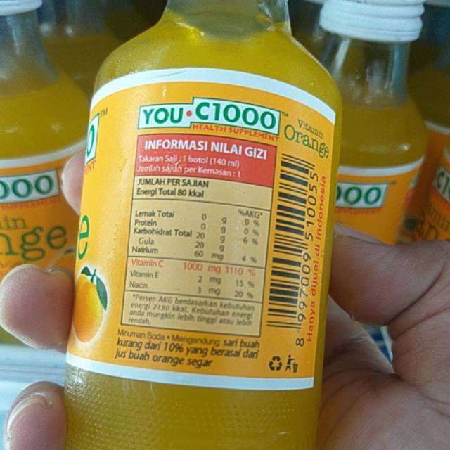 You C1000 Health Drink Vitamin Orange 140ml Mengandung Vitamin C 1000mg Mencegah Corona Shopee Indonesia