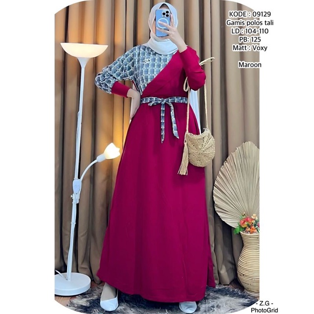 gamis modern/gamis voxy premium/gamis polos tali