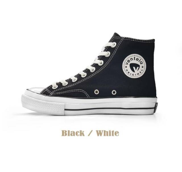 VENTELA BTS 70`S HIGH BLACK NATURAL DAN BLACK WHITE GLOSSY-8