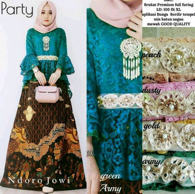 PARTY PREMIUM MAXI BATIK MIX BROKAT