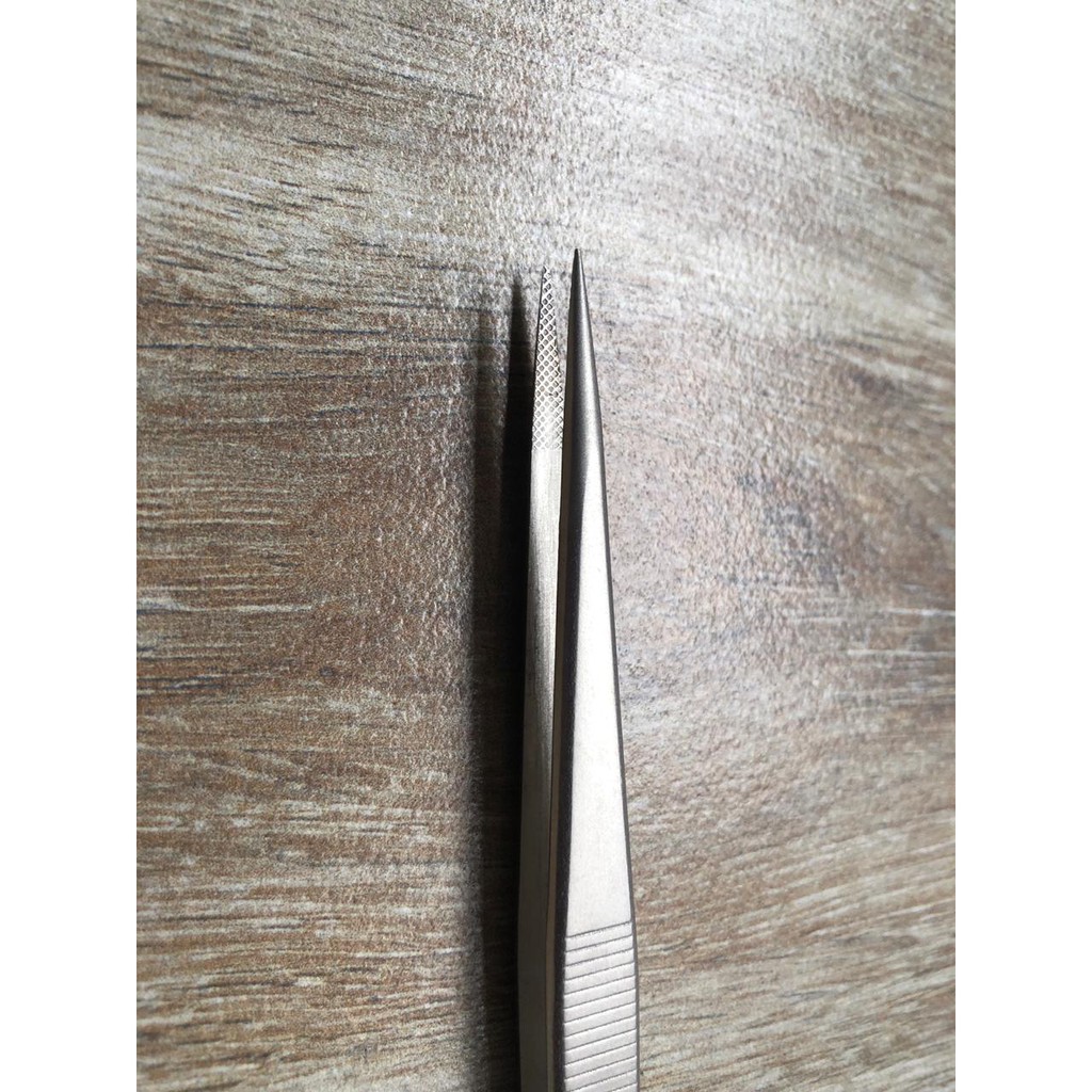 Pinset Presisi Adjustable Pointed Tweezers Anti static Lurus Bengkok