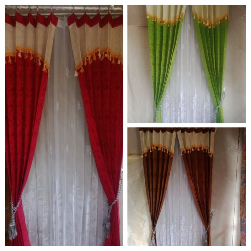 Hordeng Rumbay Pintu Hordeng Poni Pintu Gorden Jendela Minimalis Pendek Kawat Gorden Manohara Poni C