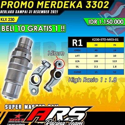 NOKEN AS BRT KLX 230 - MASTER CAM BRT KLX 230 - TYPE R1