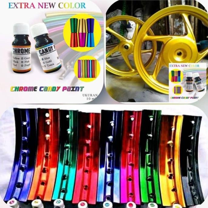 NEW - Warna GOLD - Pewarna Logam Chrome Pelapis Instant Candy Paint