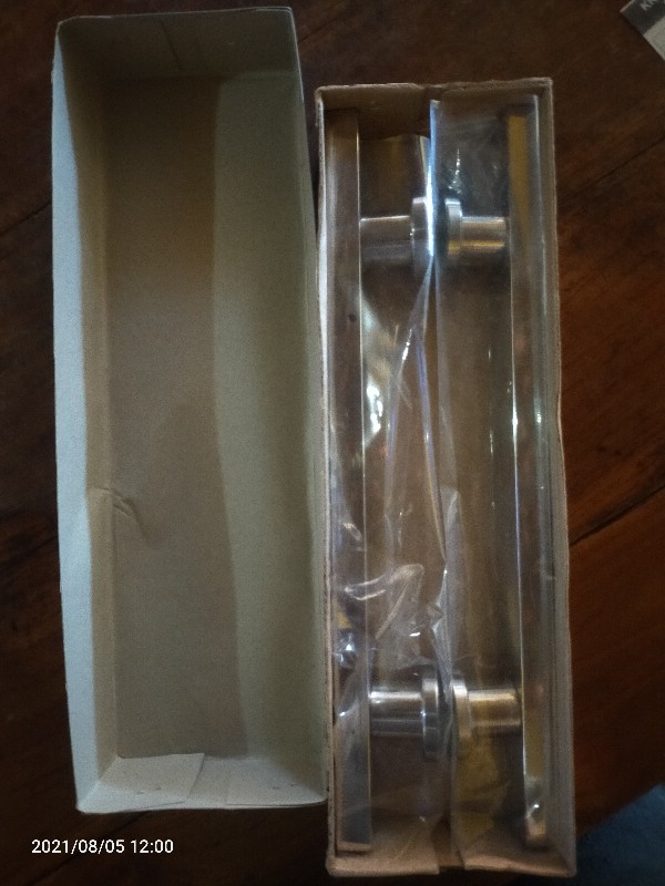 Handle Pintu Tarikan Pintu Kotak Pipih Gagang Pintu Rumah Minimalis Kunci 33 Cm Stainles Grafir