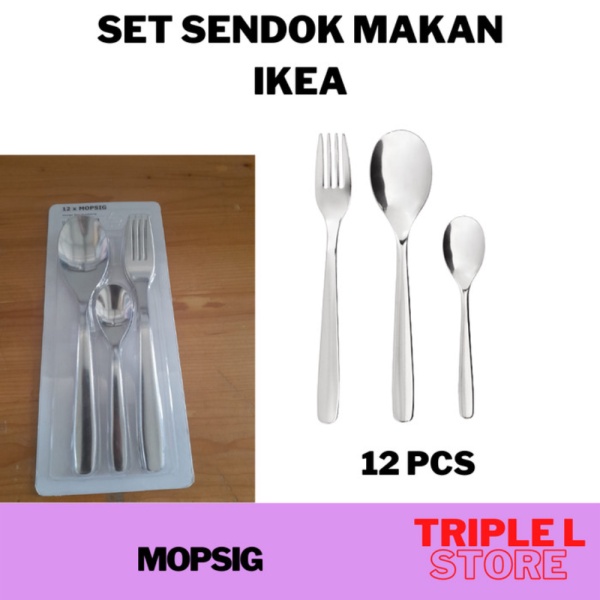

Unik Sendok Makan Set Sendok Garpu Sendok Teh isi 12 Pcs Stainless Steel MP Limited