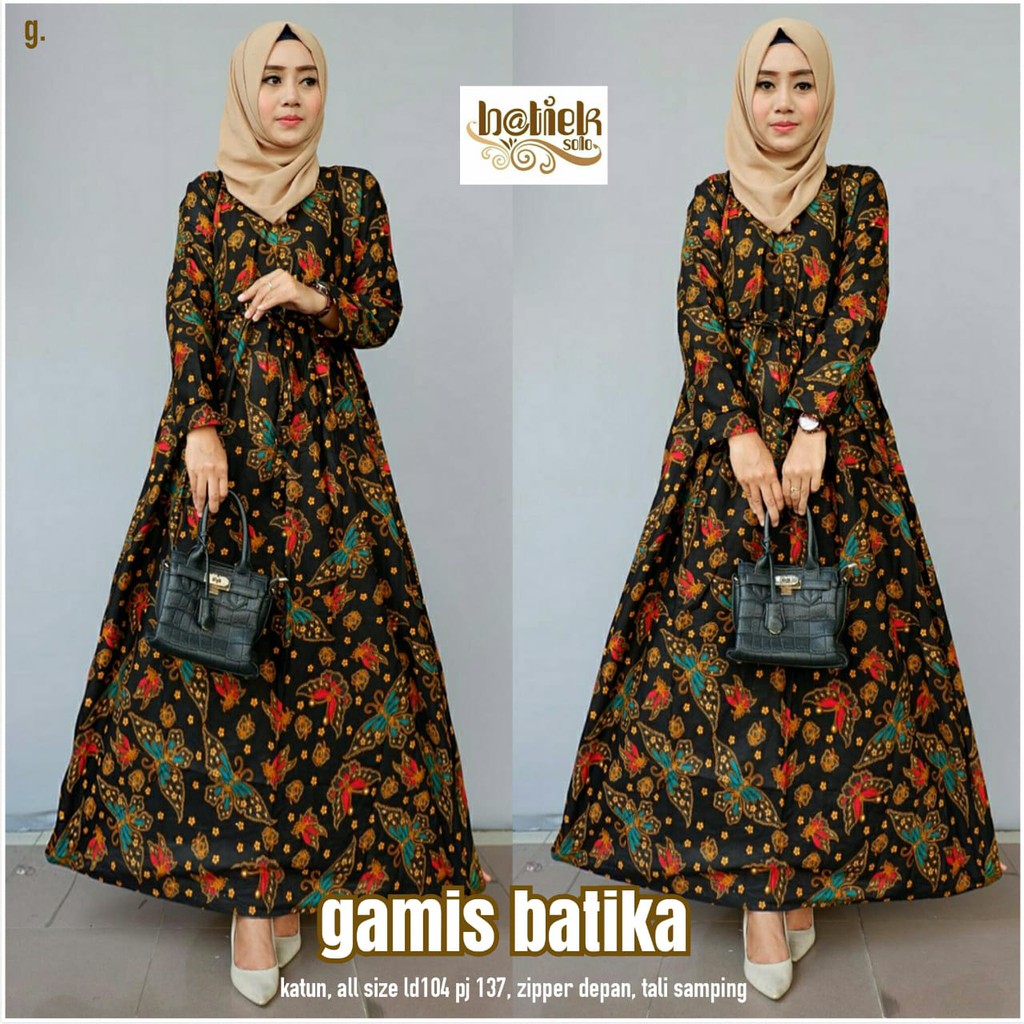 Batik Solo Gamis Batika Kode ABCDEFGHI Batieksolo GAMIS BATIK SOLO PREMIUM MODERN