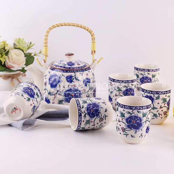 Tea Set Keramik Jepang Capodimonte isi 8 pcs