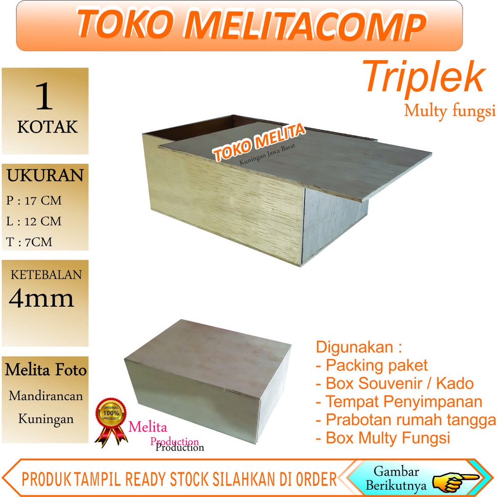 

Kotak 17x12x7 cm perlengkapan packing souvenir kado multy fungsi