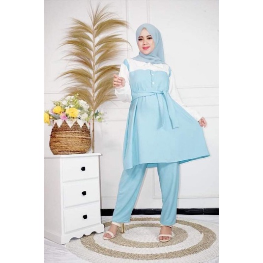 ONE SET ITYCREPE TERBARU OOTD WANITA KEKINIAN