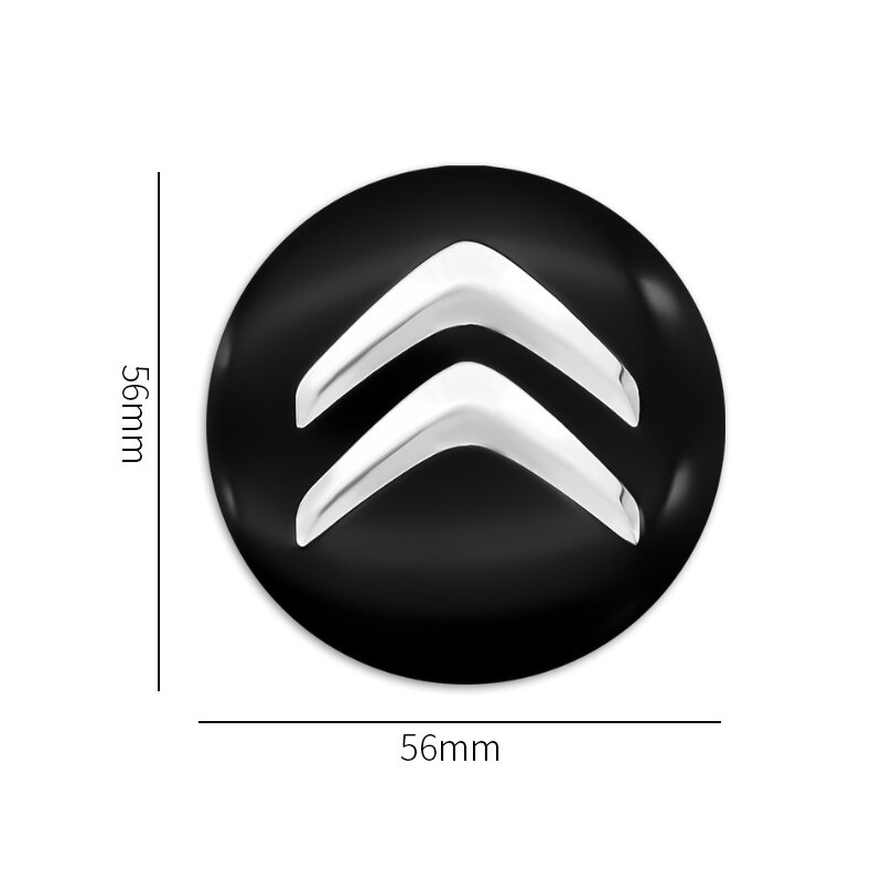 4pcs Stiker Cover Hub Tengah Velg Mobil Aluminum 56mm Untuk Citroen C5 C3 C4 grand picasso Saxo berlingo C2 C1