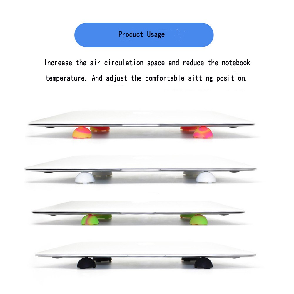 Notebook computer cooling ball foot pad universal radiator silicone portable apple anti-skid pad elevated bracket base-6