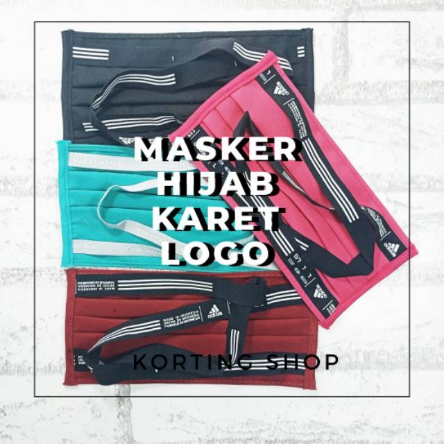 Masker Hijab Tali Karet Instan Motif
