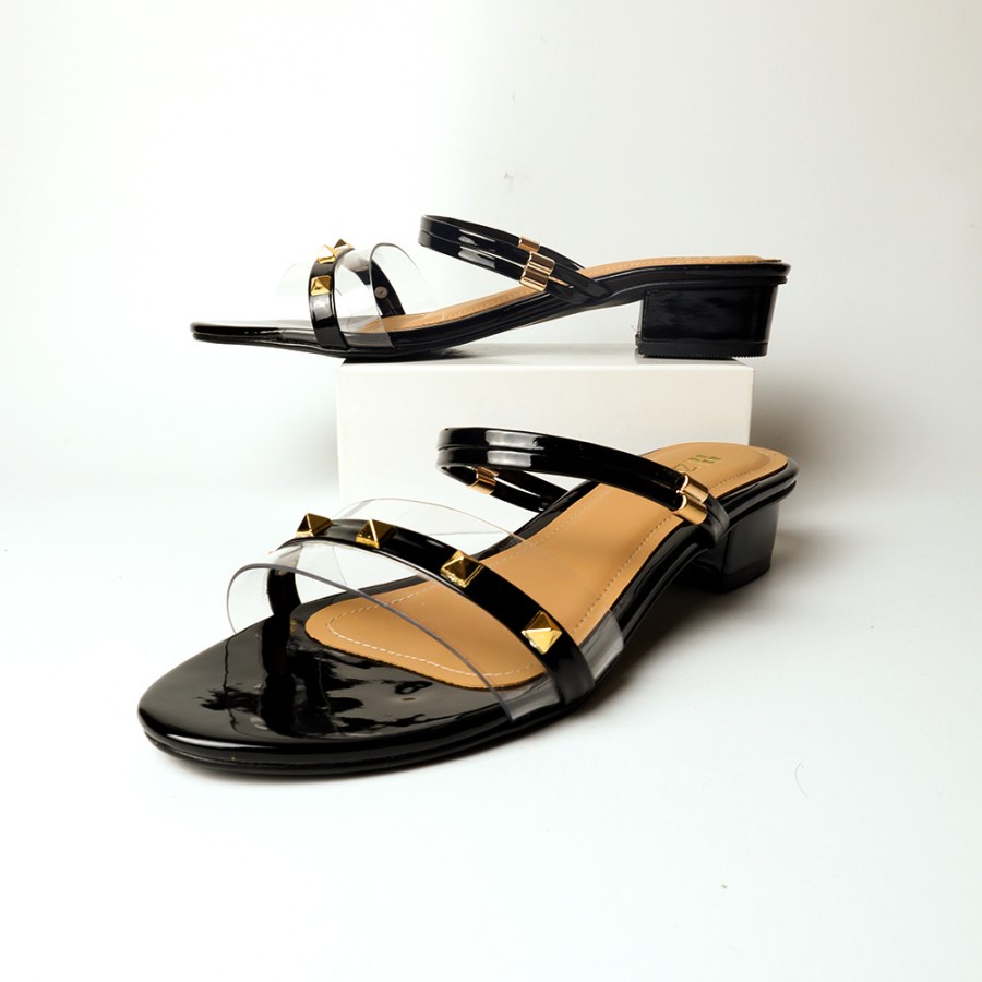 sandal wanita ukuran jumbo besar 41 42 43 44 45 sendal heel casual gaya hak 3cm heels pesta big size