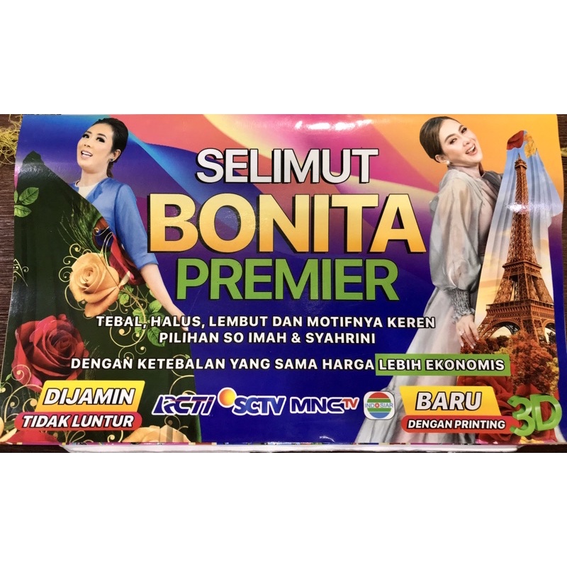 Selimut Bonita Premier Selimut Bulu Bonita Premier Tebal Lembut Corak Bunga Kembang Bisa COD