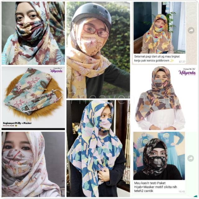 SEGIEMPAT MOTIF BAHAN VINEY JAPAN ORI