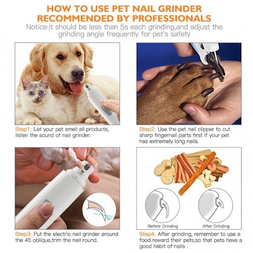 Holytachi Pet Nail Grinder 7 Watt for Dog and Cat / Kikir Kuku Portable Anjing Kucing Hewan