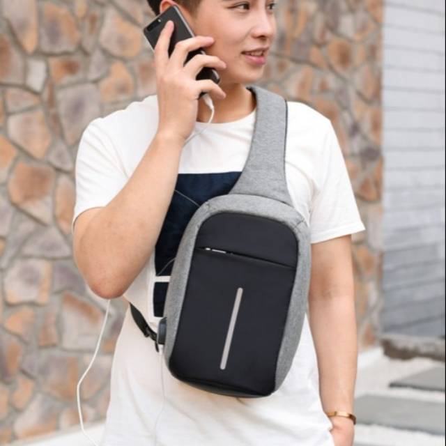 Tas selempang pria - slingbag dada import murah - tas branded batam grosir wanita-bandung daster hp